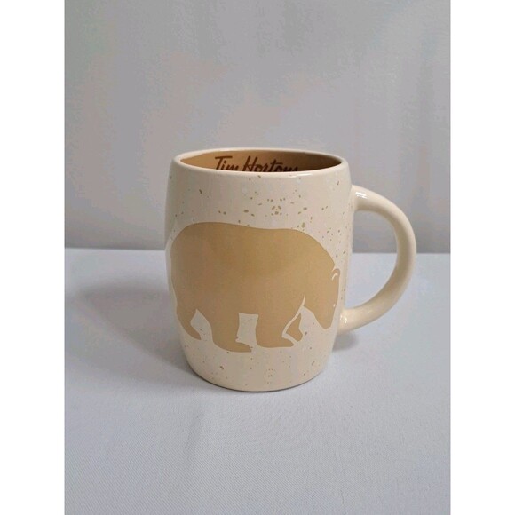 Tim Hortons 2016 Limited Edition Ceramic Bear Mug Coffee Cup #016 Tan Caramel - Picture 1 of 6